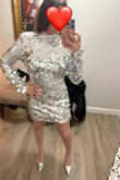 I paid $12 for this dress, I did some alterations to the dress by removing some of the large sequins in some areas of the dress. - Lauren K.