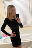 This was perfect for Valentine's Day. Stretchy but fitted. I love this dress. - Amanda S.
