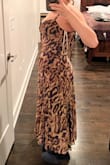 Wasn't sure if this print was in style but the second I tried it on I realized how contemporary and cool it was! Beautiful dress. Fir perfectly. Comfy and seems like solid material. - Samantha O.