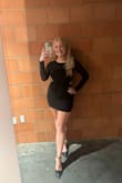 This dress is SO CUTE, and so slimming and flattering. I found it a tiny bit tight in the sense that it rode up a little when moving around so I felt like I was monitoring it all night, but definitely manageable, and how cute it was made up for it. The sheer sleeves were a super cute touch. - Emma B.