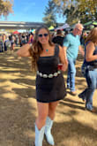 I ordered this dress to wear to a country music festival. It's a little short, but fine if you are primarily standing. I wore bike shorts under mine to feel more comfortable. I got so many compliments on this dress. Runs a little big on the bust. I also loved that I was able to wear a normal bra with this outfit! - Hailey D.