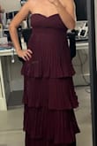 The dress is really pretty, but not for my body. I looked pregnant. The zipper got stuck and couldn't go up, I returned the dress - Maria M.