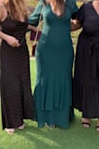 This dress fit my body really well. I'm 5'4 so it was too long, but once I got it hemmed, everything was perfect. I got so many compliments on it as well! - Hannah P.