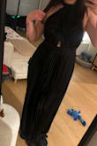 Looks expensive, great quality, very flattering. Only thing is that it's very very long so definitely have in mind getting it hemmed before event (I am 5'5) - Elizabeth S.