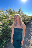 I loved how the dress was tight, yet stretchy. The color was beautiful and the material is very soft. Highly recommend! - Rachel L.