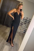 Got this dress for a formal wedding and received so many compliments throughout the night! I've never felt so confident in a dress before!
I'm 5'5", 27" waist, 34B and a Small fit me perfectly! - Kate M.
