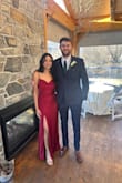 This dress is absolutely stunning and I loved this color on me. The only downside was the chest was a little tight, so the neckline didn't look as flattering on me as the model. - Nisha K.