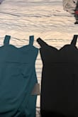 The straps on the item I received were incorrectly attached to the bodice. I ordered the same size in the hunter green and that was done correctly. This is a great dress but just disappointed because that's a very obvious mistake that should have been noticed and now I'm tasked with returning this item when I would've kept it otherwise. - Emily H.
