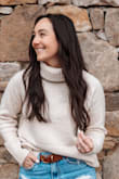 Simple, elegant, & gives a cozy-chic aesthetic! I love the soft cream/off white shade - it is versatile and easy to pair with various outfits. Fits true to size. Is extremely warm and comfortable - not itchy at all! Highly recommend! - Miranda F.