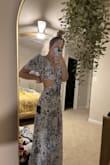 A cute dress with SOOOO much potential. However, I would definitely say size down. The dress was practically hanging off around the waist/backside. Cannot wait to try the smaller size because I LOVE the pattern. - Chloe P.
