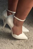 I'm an 8.5 wide, but ordered a 9, and these fit well. If you have wide feet like me, order half a size up and you should be fine. They do feel like they're a little uncomfortable but my wedding isn't until December, so I'll break these in before. - Daisy D.