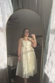 This dress was very cute and I loved the texture, but the bodice was short and hitting me at the wrong spot. I wish it was a little longer. I think it would have made it less poofy which was not flattering on my body type - Emma T.