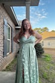 This dress is absolutely beautiful! It fits so well on my body. I am in awe of how stunning this dress looks. A plus is that it's actually long enough!! It goes to my feet!! - Cheyenne M.
