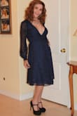 Absolutely love this dress. As I'm 5'4, I decided to have the dress hemmed, taking 4" off. This puts the hem at mid-calf, which I think is most appealing. I love the material and quality. - Sheri M.
