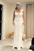 Loved the straps on this dress. They felt sturdy for how beaded the whole dress was. I ordered a Large because I feel like I'm in the middle of a M & L and It was just too big. The details and quality for this price of a dress is unmatched. - Ariel B.