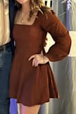 It fits true to size and it is super comfortable for a long night! - Abby H.