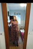 Dress is just what I was looking for a comfortable fit and looks elegant for a wedding even better my daughter loves it. Selfie not great but you get the idea. - Maria S.