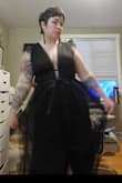 Fits great, flowy and pretty. I have a 40" bust for reference and fits well. Ladies with bigger tatas probably would be squished but doable. - Morgan A.