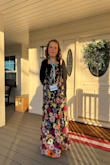 My daughter wore this to Night to Shine and it was the most gorgeous dress. She paired it with platform converse and it hit perfectly. The dress has motion, color and we adjusted the length a bit with the shoulder ties. She was a radiating all night. Paired it with a black cardigan as it was cold! - Katie M.