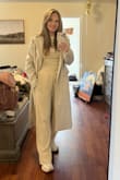 This jacket is absolutely incredible! I purchased this for my trip to Europe and it was everything I dreamed of! It's warm; it's soft on the outside and has a nice silky liner on the inside. It is slightly oversized so don't size up for sure. It's the perfect color to match with brown or black accessories without clashing. My husband also managed to spill 2 glasses of red wine on it at a wedding and I immediately washed it off and the jacket is fine! It is the perfect jacket for a fancy dress or even with casual leggings. This jacket will make you feel FABULOUS!!!!!!! Everyone I know wants one now! So definitely buy it! - Jordan M.