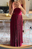 Dress was comfortable. Not too heavy. Had to return it because of the style. Found a better style to match a beach wedding. - Dora K.