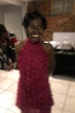 OMG I wore my dress to my 65th Birthday party. When I was announced, my guest said wow you are stunning, beautiful & all of that. I also wore a 4 inch black heel. They said here comes our dancing rose. I danced & walked that floor all night. My dress was the talk of the party. - Edwina S.