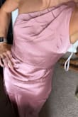 The quality is so nice and the color is absolutely beautiful! The material does not feel cheap at all. It feels like a $350+ dress! Fits like a glove! I can't wait to wear it! - Karlee L.