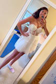 It fits perfectly and it is so beautiful. I am so happy with this dress. - Yuliana B.