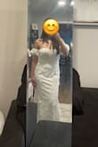 This dress surprised me. It fit really well. It hugged in the right places but still gave me a big range of motion in my legs for dancing. I ended up picking a different style of dress, but this one was nice. - Samantha S.