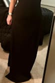 This is a great simple formal black dress to have on hand. Fits great, true to size with a bit of stretch. I'm 5'6 and it's a tad long, even with heels, so I'm having it hemmed an inch or two. Other than that, a great dress. Would highly recommend - Ginnie B.