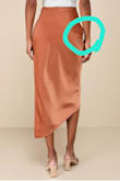 This skirt is very badly sewn and looks extremely bad when worn. A lady named Christina mentioned that the skirt is defective, and she is right! Even in the photo of their own model, if you look closely, you can notice the defect. There's really nothing I can do with it except throw it away! - Narges S.