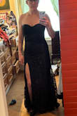 I liked this dress, but I don't wear strapless that well. It wasn't enough of a built-in top to hold me up so I didn't love the way my boobs looked. - Rebecca O.