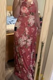 Thank you so much to the reviewer who said it was big in the hips! I'm 120% pear shaped and this looks so great on me. Will need a little nip cover but no bra needed. It fits me perfectly with a tiny bit of support. I'm wearing a low wedge with it so will need to hem it but for the price so worth it! TY for another amazing dress! Cheap without a cheap look! - Karrie M.
