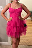 Love the color and the fit! Love the adjustable straps. I can easily adjust the dress shoulder straps without altering. The fit is flattering. So cute! - Rebecca B.