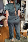 Gorgeous color and the rest of the romper fits me perfectly. I had a small issue with it being a little weirdly small right by my hip bones and would ride up a little when I walked. I returned it, but it was really gorgeous! - Lauren N.
