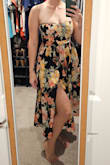 It looks as cute in the pics as it does in real person!! Glad I finally bought it after saving it on my wishlist for a while. Very soft, flowy and fun! Only thing is that I may have to pull it up once and a while in the front, but I'm also small chested so others may not have that problem. - Amanda N.