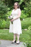 I ordered a few dresses from Lulus but ended up liking this one more than any of the traditional bridal gowns. I added a belt and a veil to dress it up and make it more bridal, but I also love the fact that I can wear this again. It fit the vibe of my casual wedding beautifully. - Kim W.