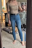 This shirt is a little thin, but it's not see-through. It covers my chest nicely so I feel comfortable wearing it to work. - Melissa M.