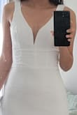You can see the extra fabric showing in between the stitching which makes the dress look very cheap. Not something I'd like to wear anywhere. I ordered a similar dress as well. The material for the other one is thick so it looks decent. Not this one. - Himani P.