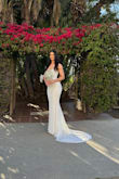 I have never left a review for any clothing before, but this dress literally made me feel so pretty! My county ceremony was IT as my wedding so I wanted to make sure the dress fit beautifully and was classy. It hugged my curves in all the right places! Can adjust and tighten with the back laces. 10/10 recommend! - Delara K.