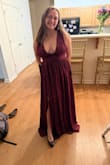 I really wanted to like this dress, but there was too much room in the top. (I'm a bigger chested girly so I was surprised). I tried boob tape so that the girls didn't come out to the side too much, but it just wasn't the fit I was looking for. Perfect size in the waist and it was going to be a little long with heels, but I'm used to that from Lulus as a short gal anyway! - Maison D.