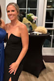Absolutely loved this dress. It was comfortable to wear and very flattering. I feel like it would look great on all sizes but might not work as well if you're chesty. I ordered a medium and it fit perfectly. - Laura O.