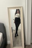 First of all, the fabric is beautiful! Very nice stretchy lace! The trims on this top are very lovely too. Perfect top to dress up for work but still look cute. Received tons of compliments! - Maria M.