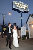 I ended up wearing this last minute for my 10 year vow renewal. Great fit, light and airy, gorgeous dress that was so fun to accessorize. I was going to wear my original dress from my wedding but it was so thick and heavy. I knew it was going to get destroyed in Vegas and make me sweat.  This dress was perfect, great quality, and a steal for the price! - Davina C.