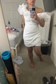 It is not an off-the-shoulder dress like the picture. It's only off one shoulder. - Angelita M.