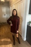 These boots are the perfect height- even though I'm 5.2 the boots were perfect! Definitely can dress them up or wear with jeans! - Laura F.