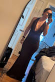 Ok this is exactly what I was looking for as something classy but with a little edge to it. I got both the brown and the red, the brown had been sold out but came available in the XS. I listened to the other reviews and went for it but I honestly think it runs really true to size. I'm waiting for the red one to arrive in a size small to see the difference but it absolutely has the wow factor to it. Will need some fashion tape but to be expected! Slinky but thick fabric. If it ever comes in more colors I would buy more. For what & I don't even know but I put it on and felt like a goddess. - Hailey G.