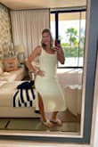 I loved this dress. Slits are perfect and the dress is very comfortable. Thick enough so it's not see through too. - Amber A.