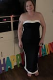 Purchased for one of our upcoming vacation dinner parties.  Tried it on and it felt so beautiful.  It smooths you in all the right places and highlights all those curves.  I'm about 5'3 and once I put on heels it was perfect!!! Love the lightly gripping effect but not uncomfortable top to keep your girls in check.  Plus you could easily add a shaw, blazer, cardigan or jewelry and shoes to make it more than a one night wonder.  This thing has endless possibilities.  Professional, fun, or GNO all starts here.  Excuse my no hairdo or makeup try on session.  My lifelong man, he was the iPhone photographer that couldn't stop flirting with me in this dress!  Thank you for making this beauty !!!  Perfect date night dress! - Darla M.