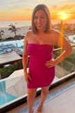 I wore this dress on a night out in Mexico, for a bachelorette, it was a hit! I don't go to clubs very often anymore, so I wanted something fun and affordable. I like the gathered mesh texture, it was flattering. Also, for a tall gal, the length was perfect, short but not too short. It was perfect for the night out! - Alyssa N.